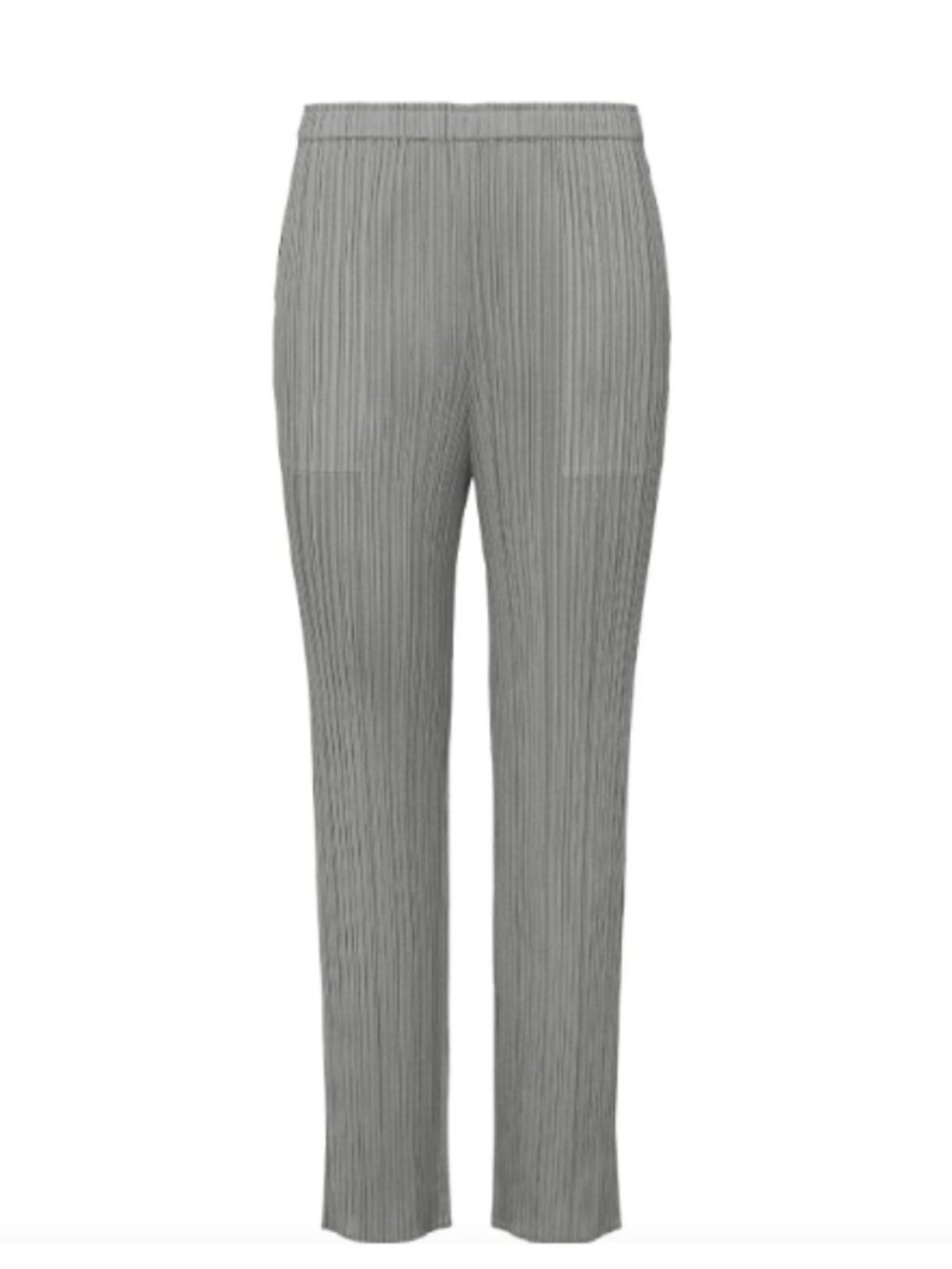 Pleats Please Issey Miyake Gray Basics Trousers Straight Leg Pants Sz 1 (S)